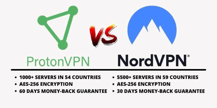 ProtonVPN vs NordVPN