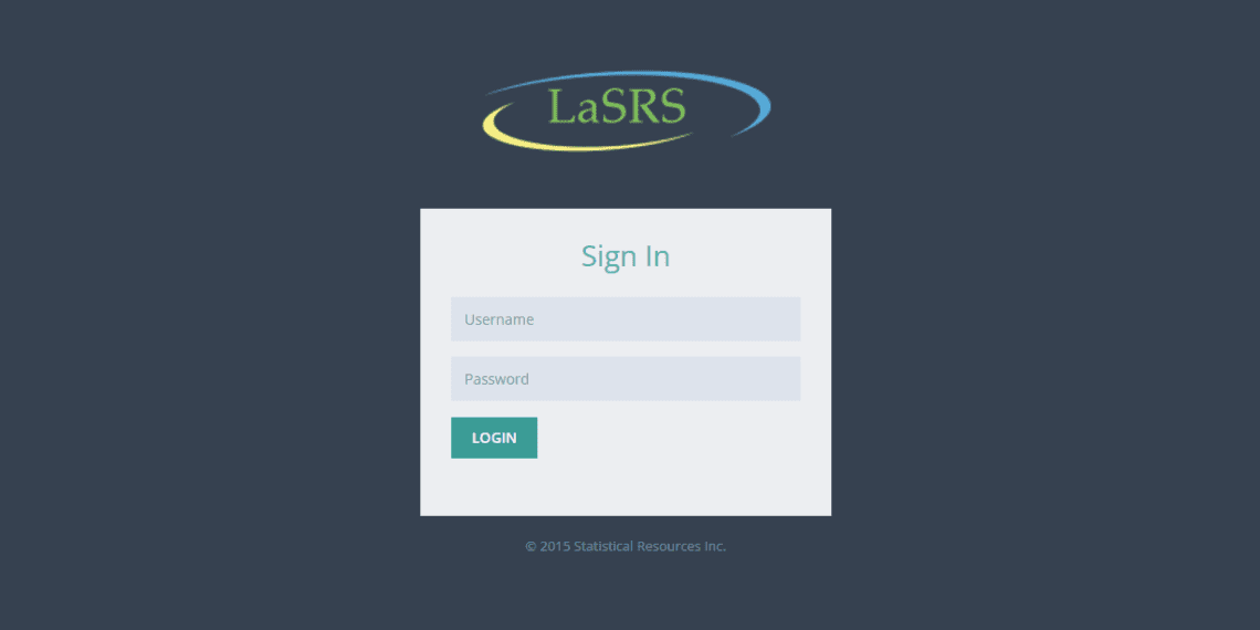 LaSRS Dashboard Login